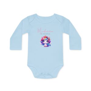 Manifestation in Progress Baby Long-Sleeve Organic Bodysuit